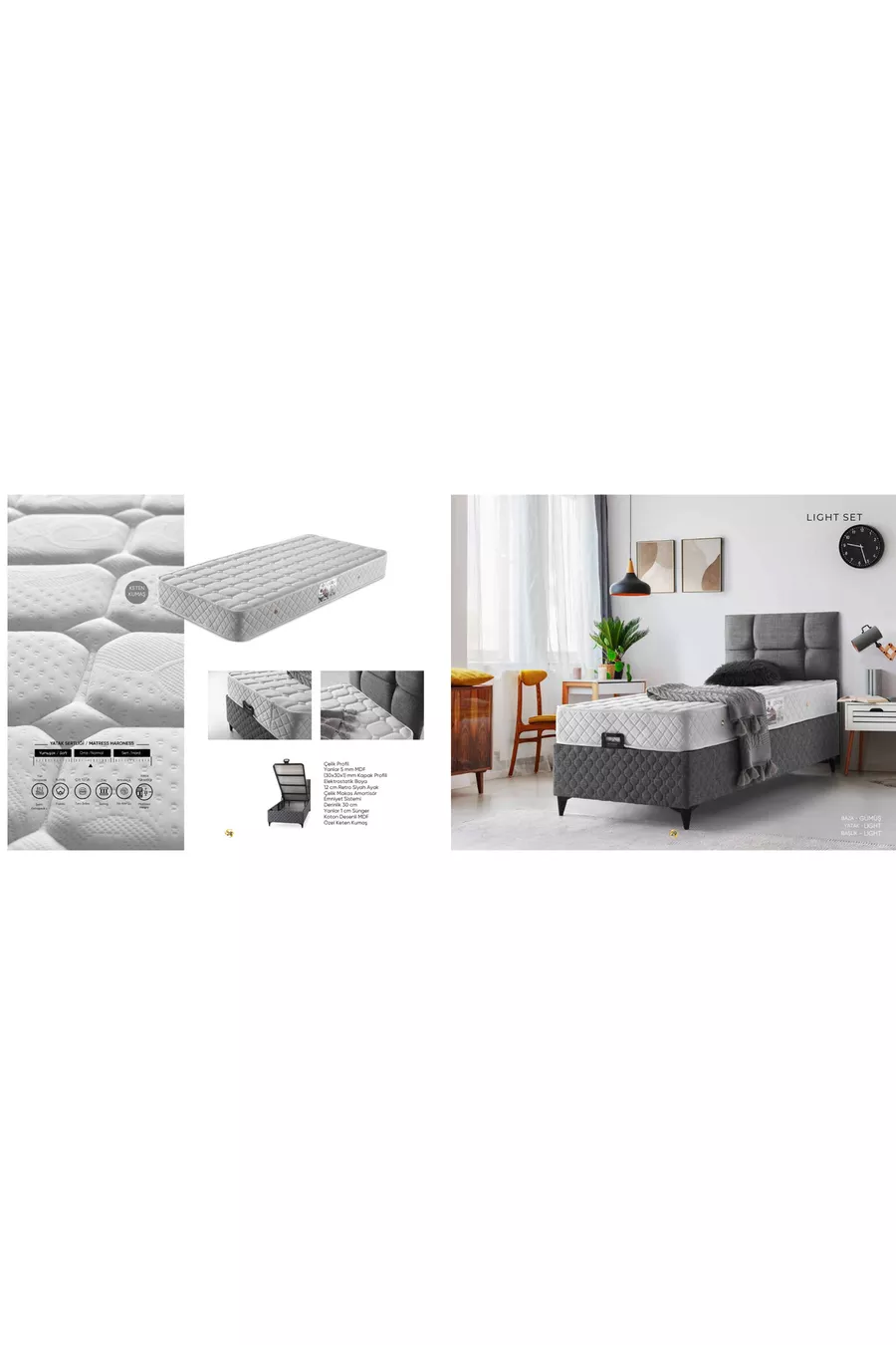SET LETTO LEGGERO CON RIVESTIMENTO
