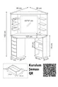 Diva Corner Hollywood LED Lighted Mirror 5-Drawer Makeup Vanity Table
