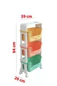3-laags Speelgoedkast, Speelgoed Organizer, Speelgoedkast met Mand