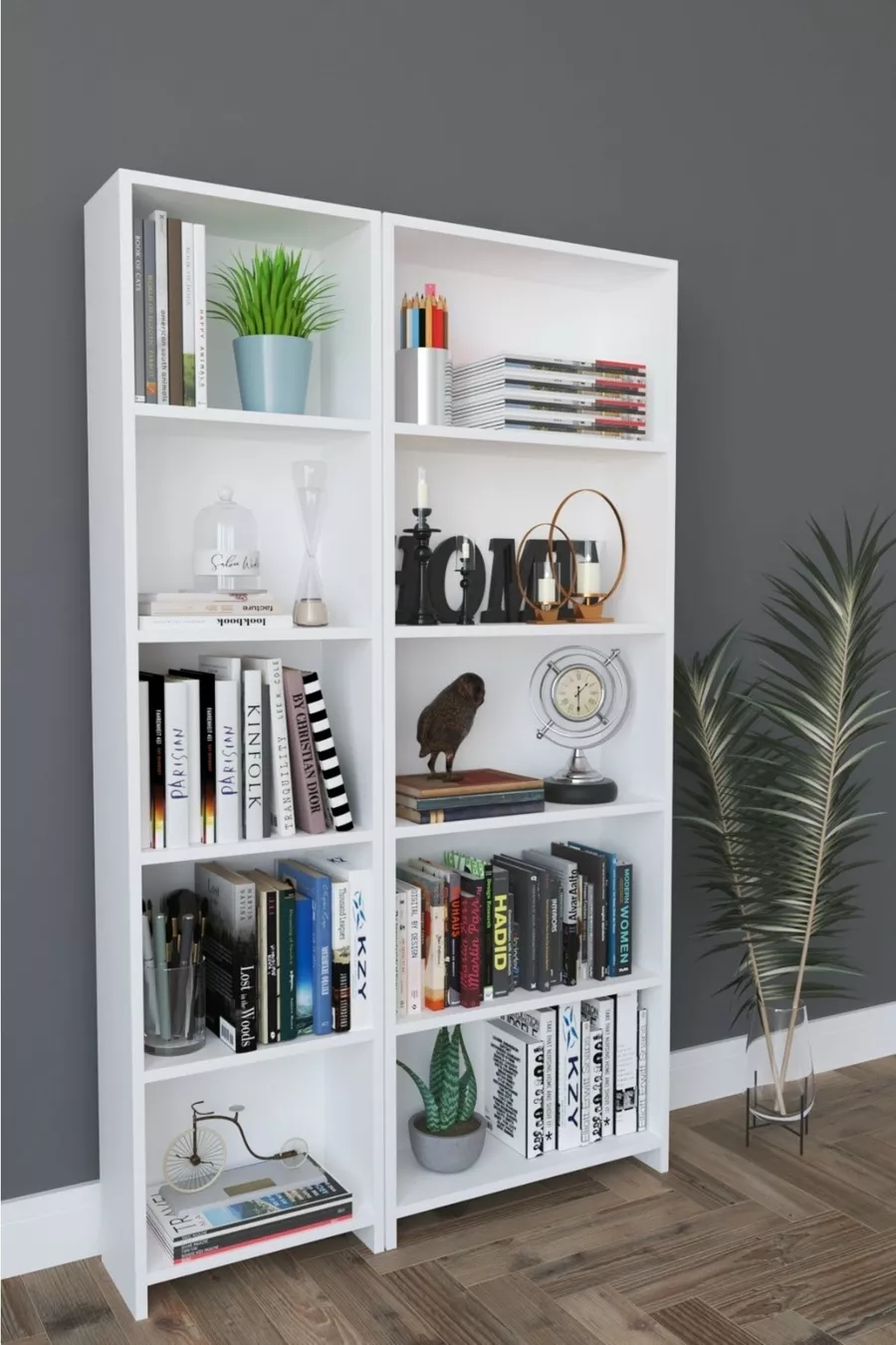 -FACH MONTESSORI BÜCHERREGAL WEISS