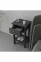 Mandosi Furniture Single Drawer Anthracite Gold Handle Nightstand