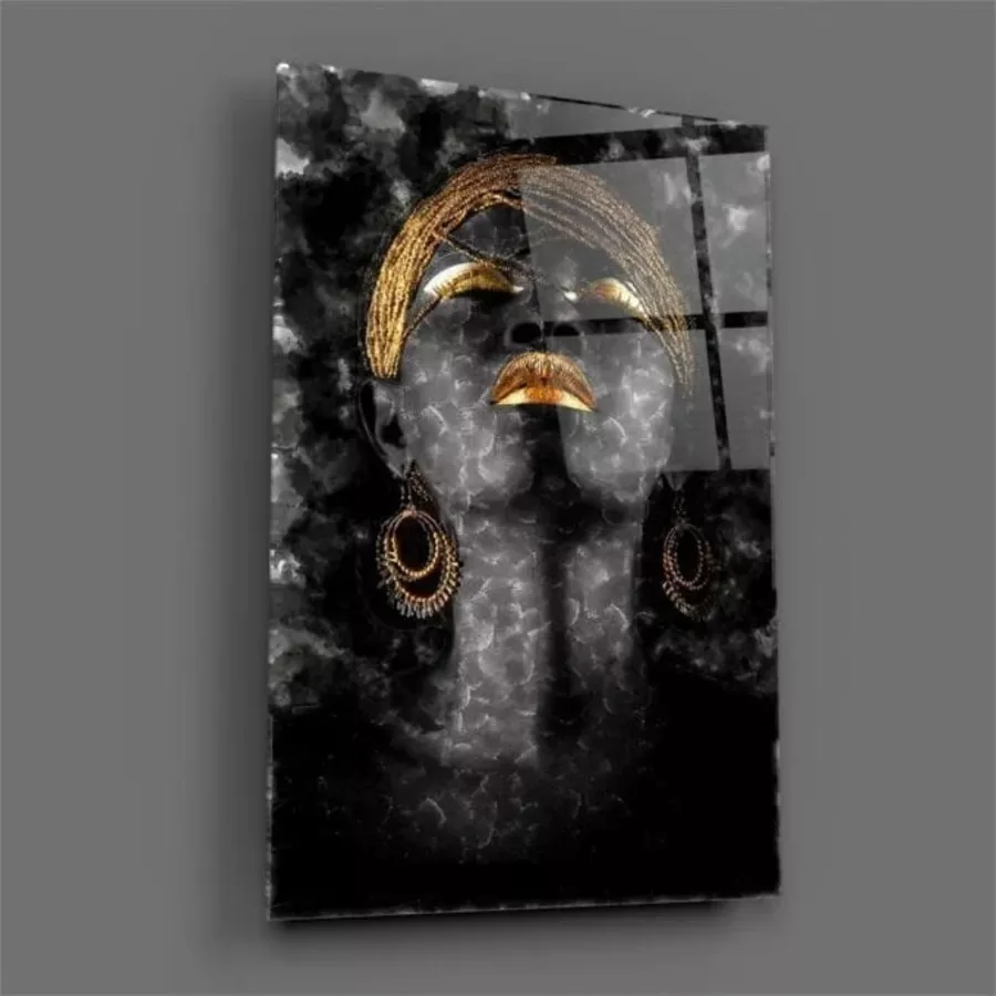 Peinture sur verre femme africaine