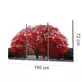 Peinture sur Verre Méga Arbre Rouge