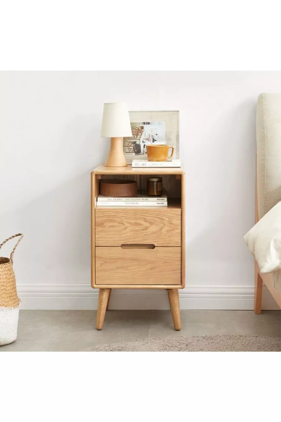 Aura Solid Wood Nightstand