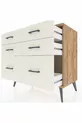 Commode Hyperion 6 tiroirs Pin-Pin / Pierre de lune