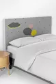 Grau mit Ballon Kinderzimmer Bettgestell Kopfteilbezug