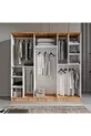 Installation gratuite - Chambre à coucher complète en MDF Flora à 6 portes - Sommier inclus