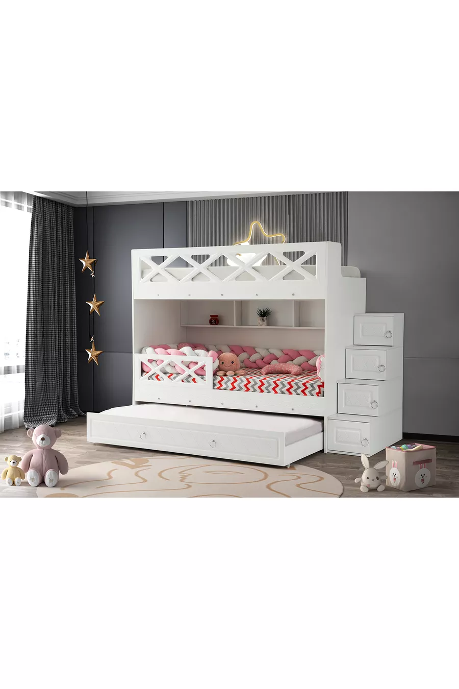 Mars Ranza / 2-piece Bamboo Spring Mattress Included / % MDF
