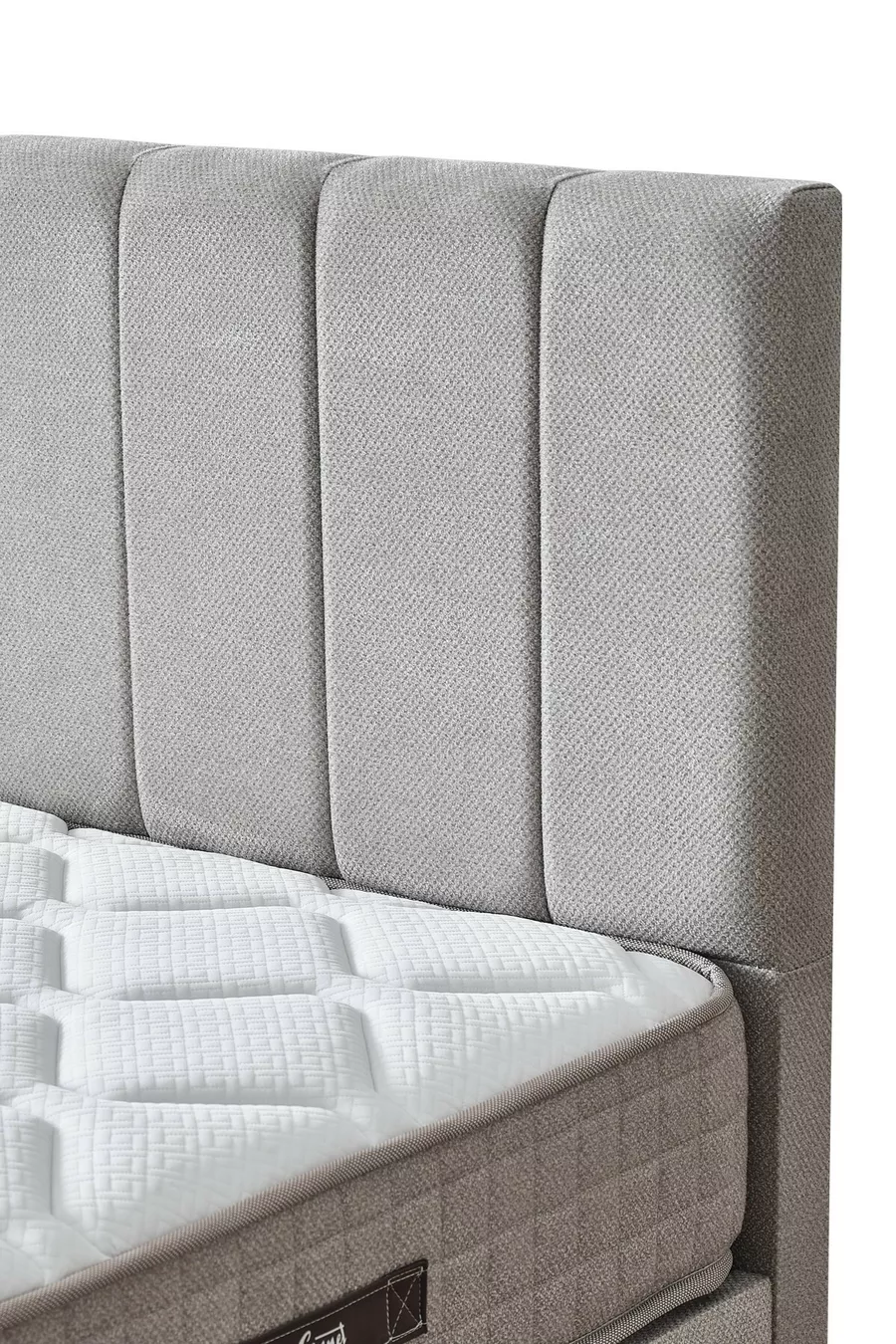 Ensemble 3 pièces Lit double Magnolia entièrement orthopédique antibactérien + Sommier avec coffre + Tête de lit