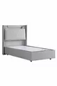 Ensemble Double Zagreb, Ensemble Tête de Lit pour Lit Simple, Gris Clair
