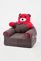 Siège enfant pliable en éponge antibactérienne portable - Panda, siège ours gris fuchsia