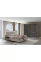 ENSEMBLE DE CHAMBRE PANDOR NOX AVEC VITRINE, MODULE D'ANGLE, CRÈME