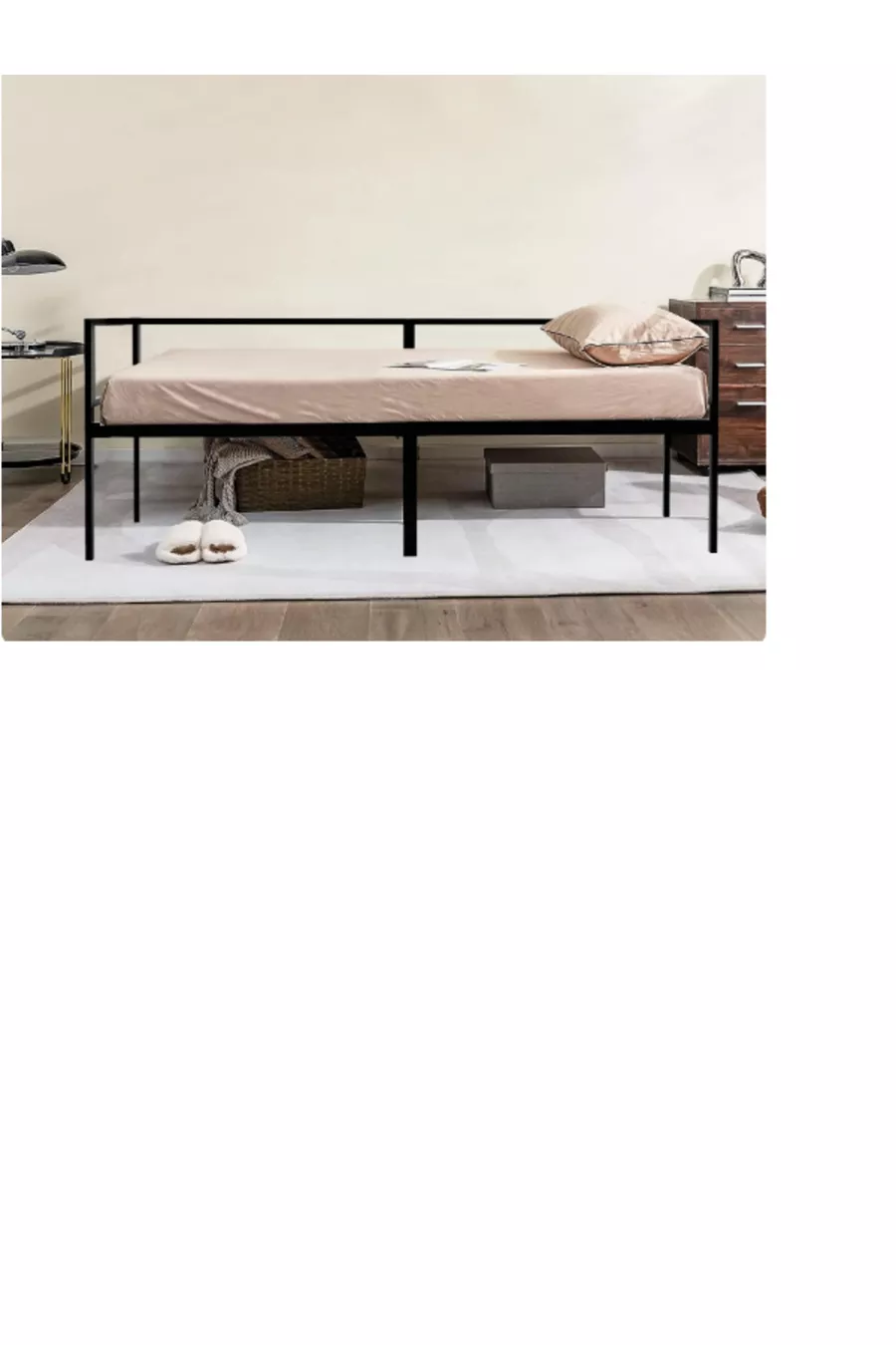 Black Camellia Cedar Bed Frame