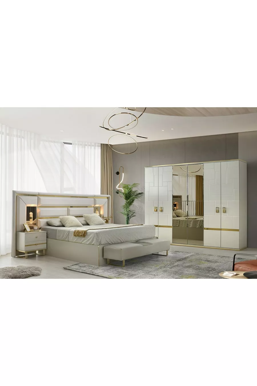 Camera da letto CEVAHİR con base in MDF