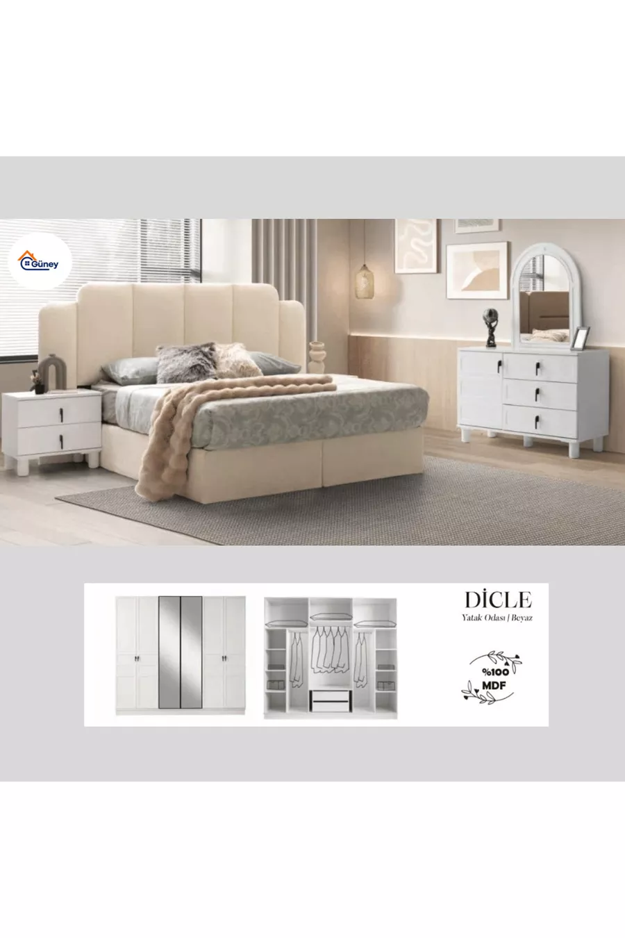 Set Camera da Letto e Sala da Pranzo Pacchetto Matrimoniale