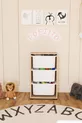 Armoire à jouets à 3 paniers profonds, armoire multifonctions pour cuisine, cellier, salle de bain, chêne saphir