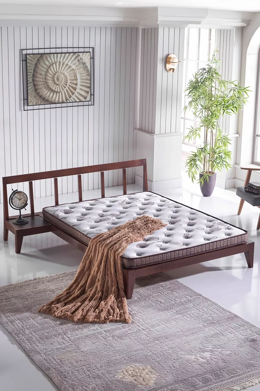 Surmatelas Orthopédique Complet en Bambou, Matelas, Topper, Protection de Lit, Lit Bébé / 8 Cm