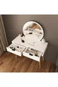 Table de maquillage Lucy – Blanc | Avec miroir, organisateur de bijoux, design élégant