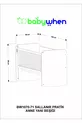 Schommelende en Vaste Babywieg bij Moeder - Babybed - Parkbed - Wit - Cm - 