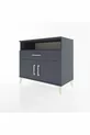 Commode Hyperion 2 étagères 1 tiroir 2 portes Anthracite-Anthracite