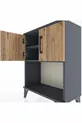 Arges Commode 2-Shelf 2-Door Anthracite-Pine