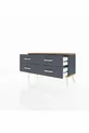 Cassettiera Arges 4 Ripiani Antracite-Pino/Antracite