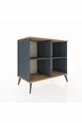 Commode Hyperion 2 étagères Anthracite-Pin/Anthracite