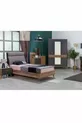 Ensemble de chambre rétro pour jeunes et enfants Noyer / bleu marine foncé