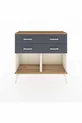Commode Arges 4 tiroirs Pierre d'ailes-Pin/Anthracite