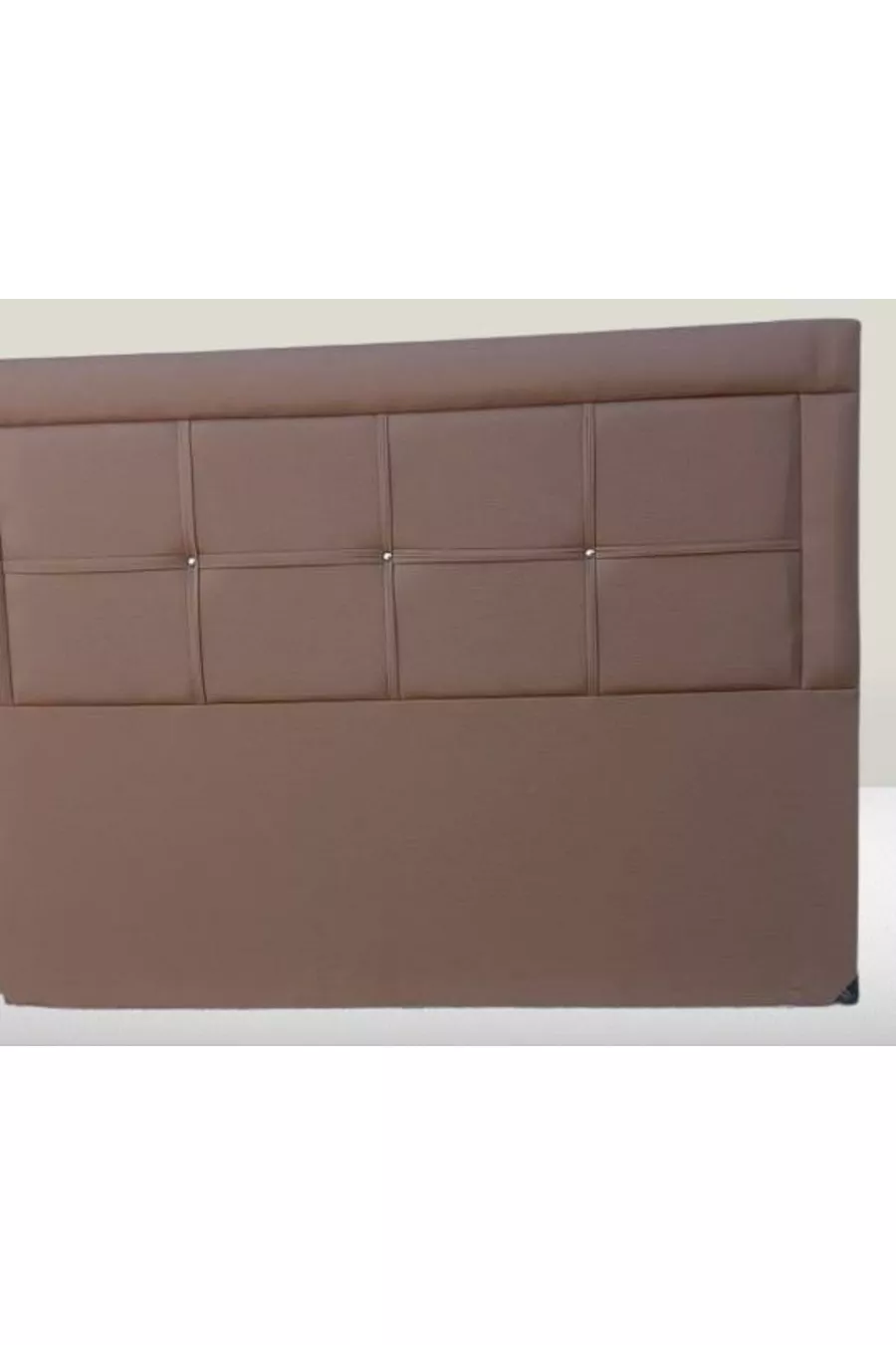 Titel DK Doppelbett Braun Geflochtene Optik Kunstleder Stoff Handgefertigt