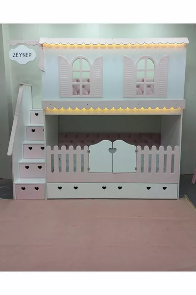 Alaçatı bunk bed with a junior bed
