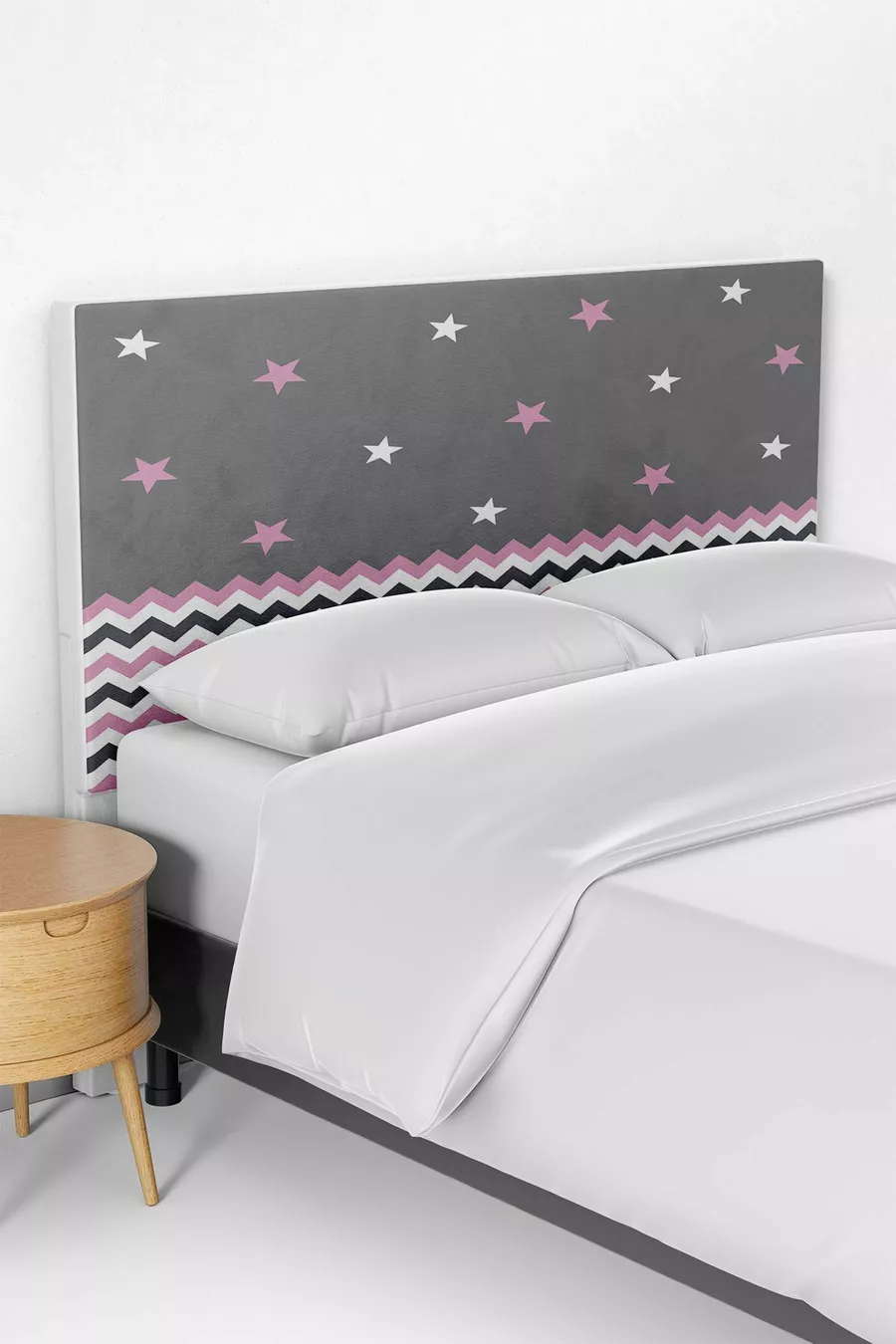 Ster Zigzag Patroon Kinderkamer Bed Boxspring Hoofdbekleding