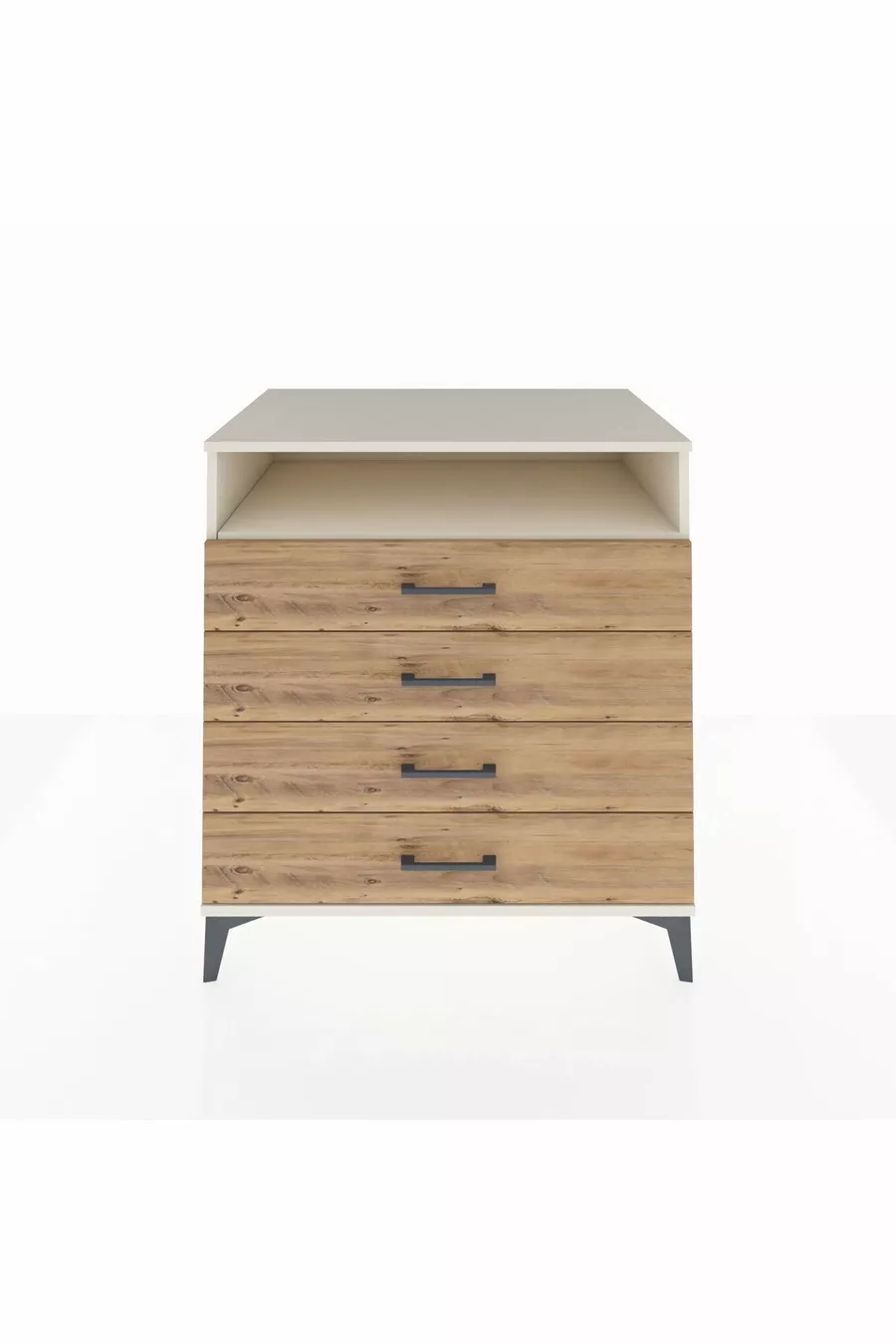 Kronos Dresser Single Shelf 4 Drawers Moonstone-Pine