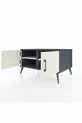Commode Kronos 2 étagères 2 portes Anthracite-Pierre de lune