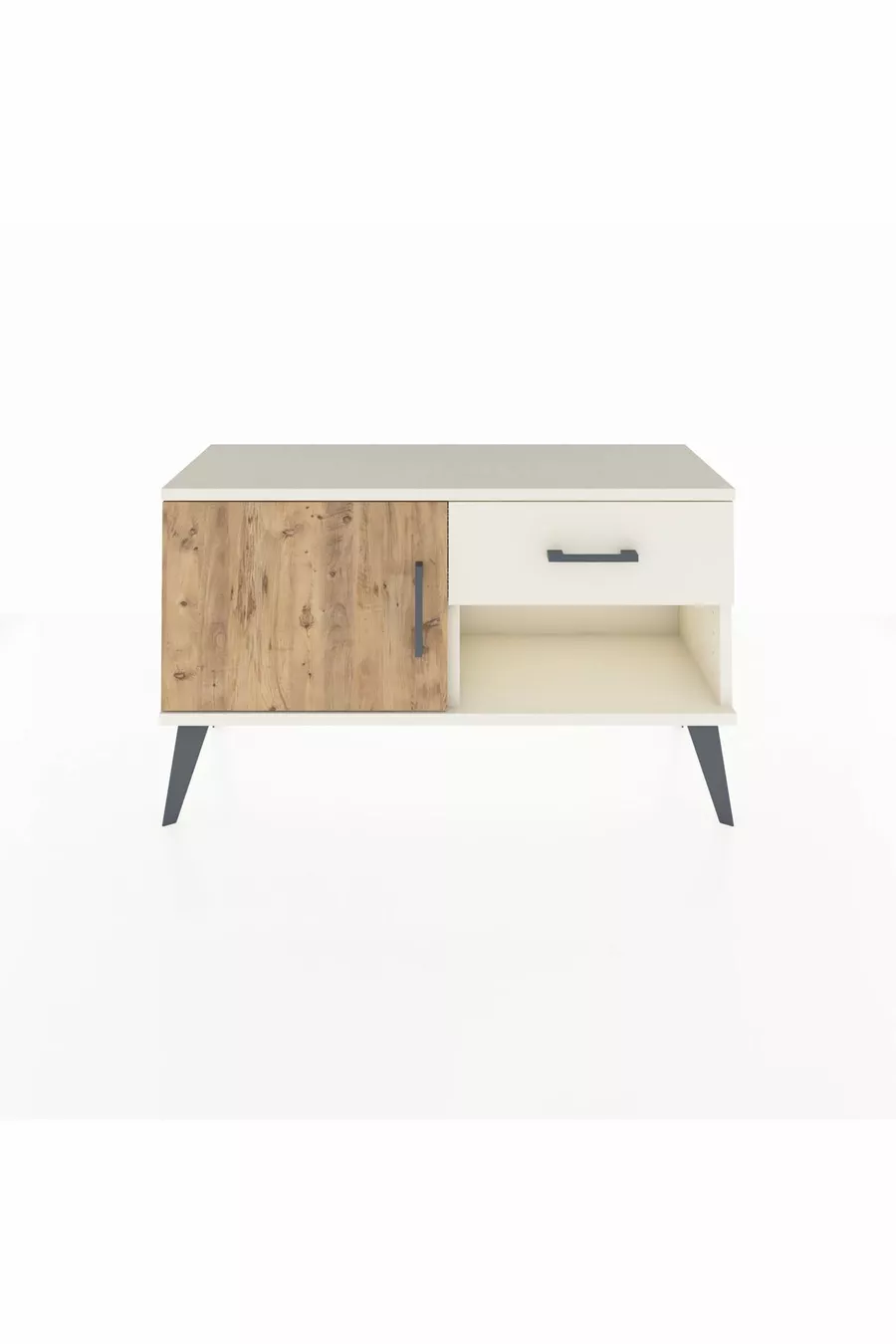 Arges Schrank mit einer Ablage, einer Schublade und einer Tür, Achat-Kiefer/Achat