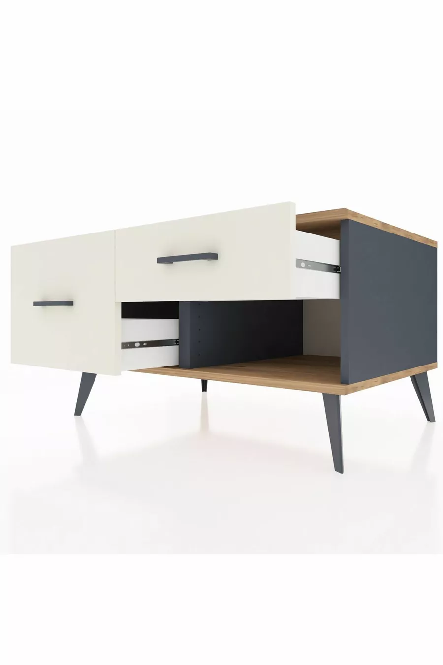 Kronos Dresser 2 Drawer Anthracite-Pine/Aytaşı