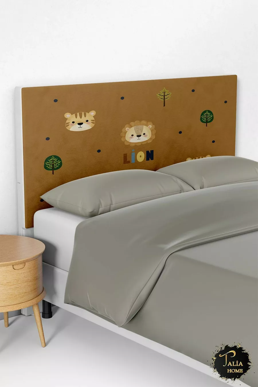 Lion and Forest Pattern Bed Base Headboard Cover