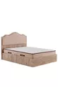 Ensemble de Lit Double Grand - Lit / Sommier / Tête de lit - 