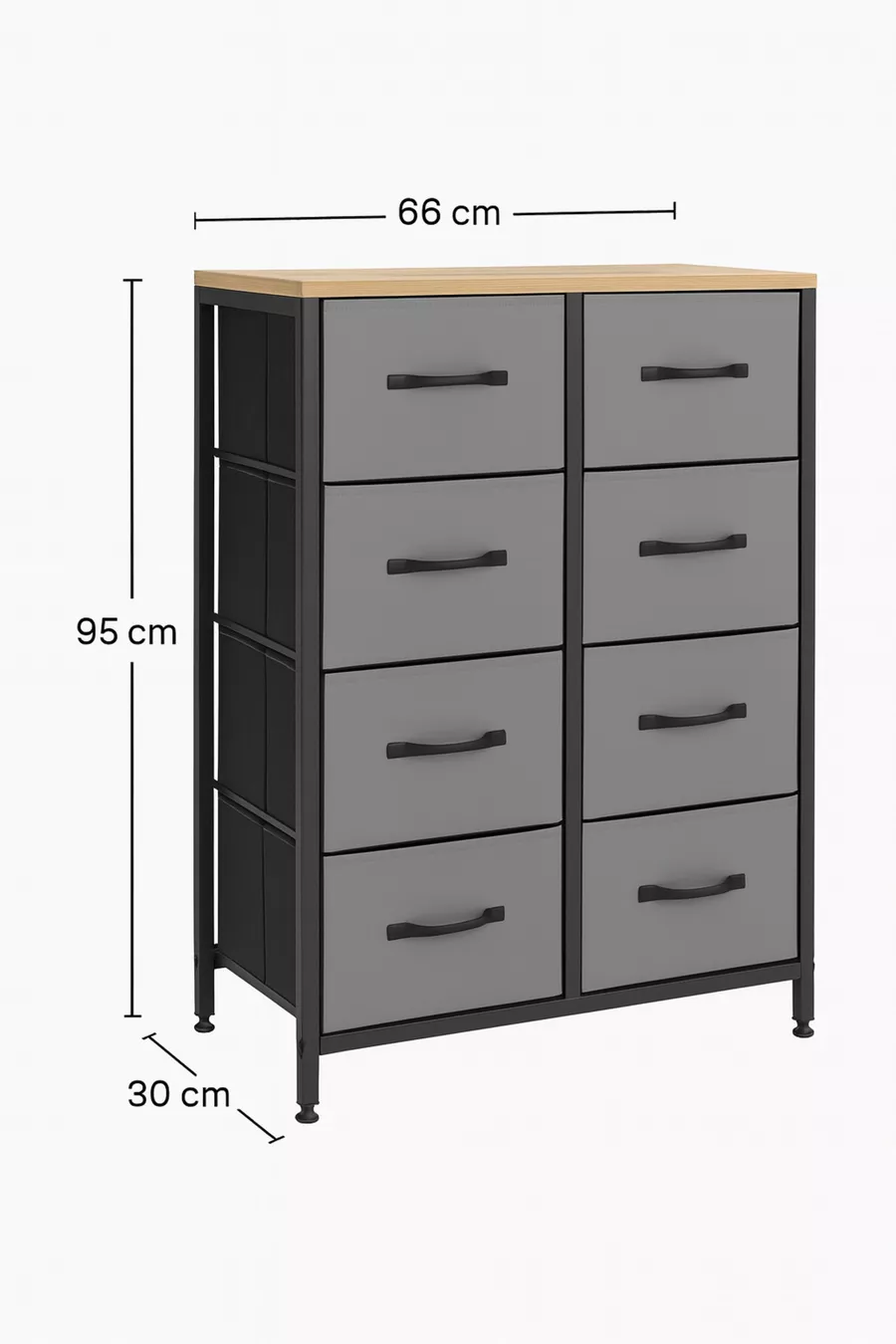 Commode à 8 tiroirs Organisateur de chambre à coucher Tiroirs en cuir Organisateur de chambre d'enfant