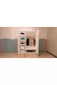4-teiliges weißes MDF-Jugendzimmer-Set (Bett, Kleiderschrank, Bücherregal und Schreibtisch)