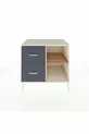 Commode Kronos à une étagère et 2 tiroirs en pierre de lune-pin/anthracite