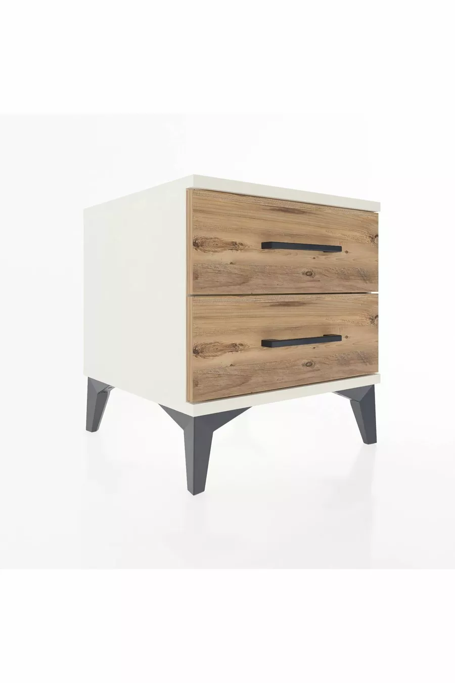 Commode Hyperion 2 tiroirs Pierre de lune-Pin