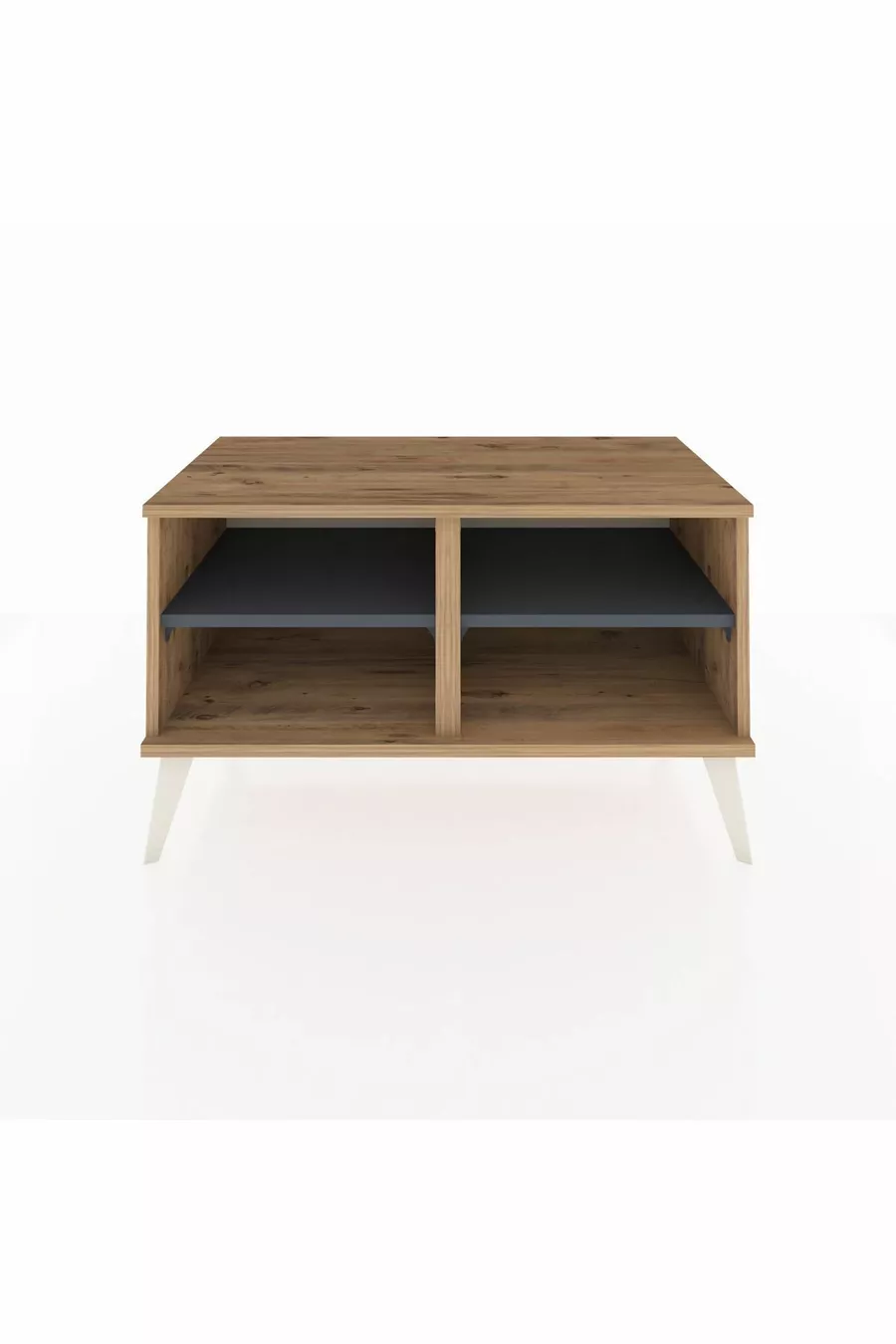 Commode Hyperion à 2 étagères Pin-Pin/Anthracite