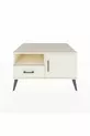 Commode Kronos avec 2 étagères, 1 tiroir et 1 porte, couleur Pierre de Lune