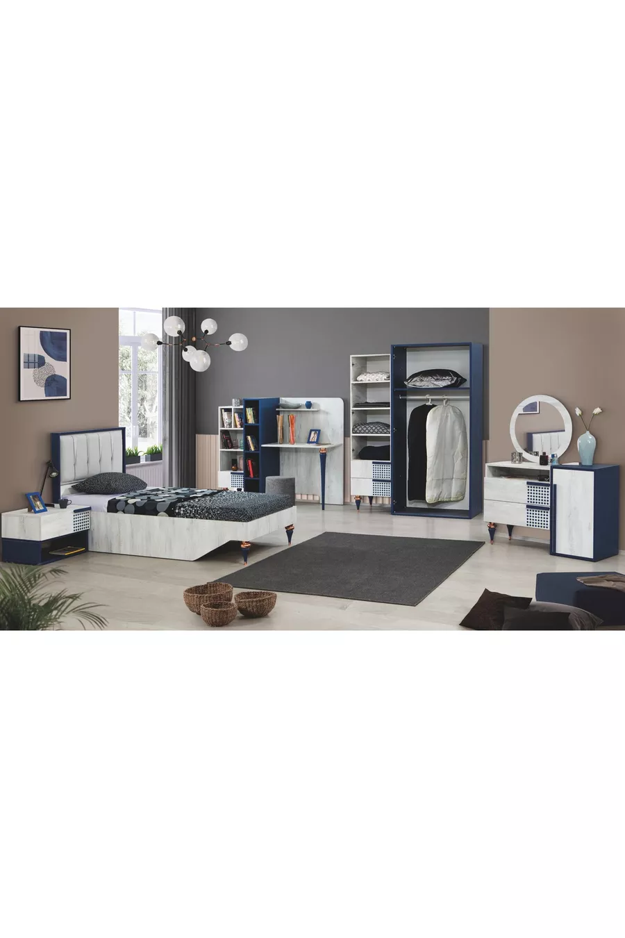 ENSEMBLE DE CHAMBRE JEUNE POINT BLEU