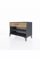 Hyperion Dresser Single Shelf Single Drawer Anthracite-Pine