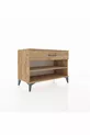 Commode Hyperion à une étagère et un tiroir, pin-pin