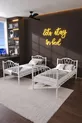 Lit Superposé et Lit Simple en Métal pour Chambre d'Enfant Orkide Blanc
