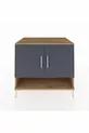 Commode Kronos 2 étagères 2 portes Pin-Anthracite
