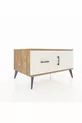 Commode Kronos à une étagère, un tiroir et une porte en pin-pierre d'onyx